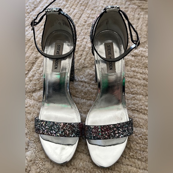 Steve Madden Carsson Bright Multi Rainbow Glitter Pumps Size 10 - Picture 5 of 15